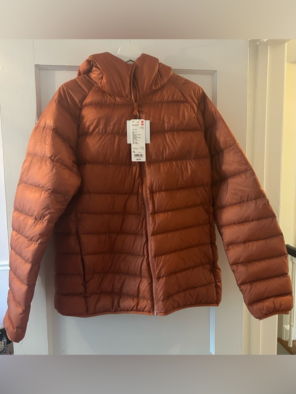 Uniqlo Ultra Light Down Jacket in Rust Orange NWT Men’s XL
